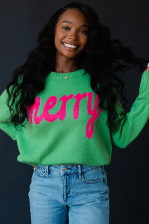 Mint Green Merry Sweater