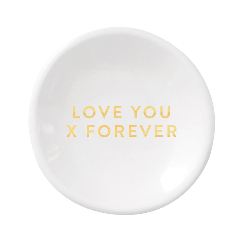 Ceramic Ring Dish & Earrings - Love You x Forever