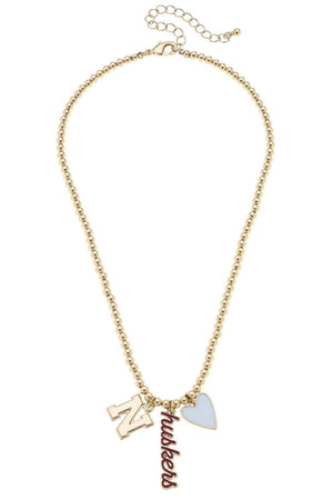 PREORDER | Nebraska Huskers Ball Bead Charm Necklace