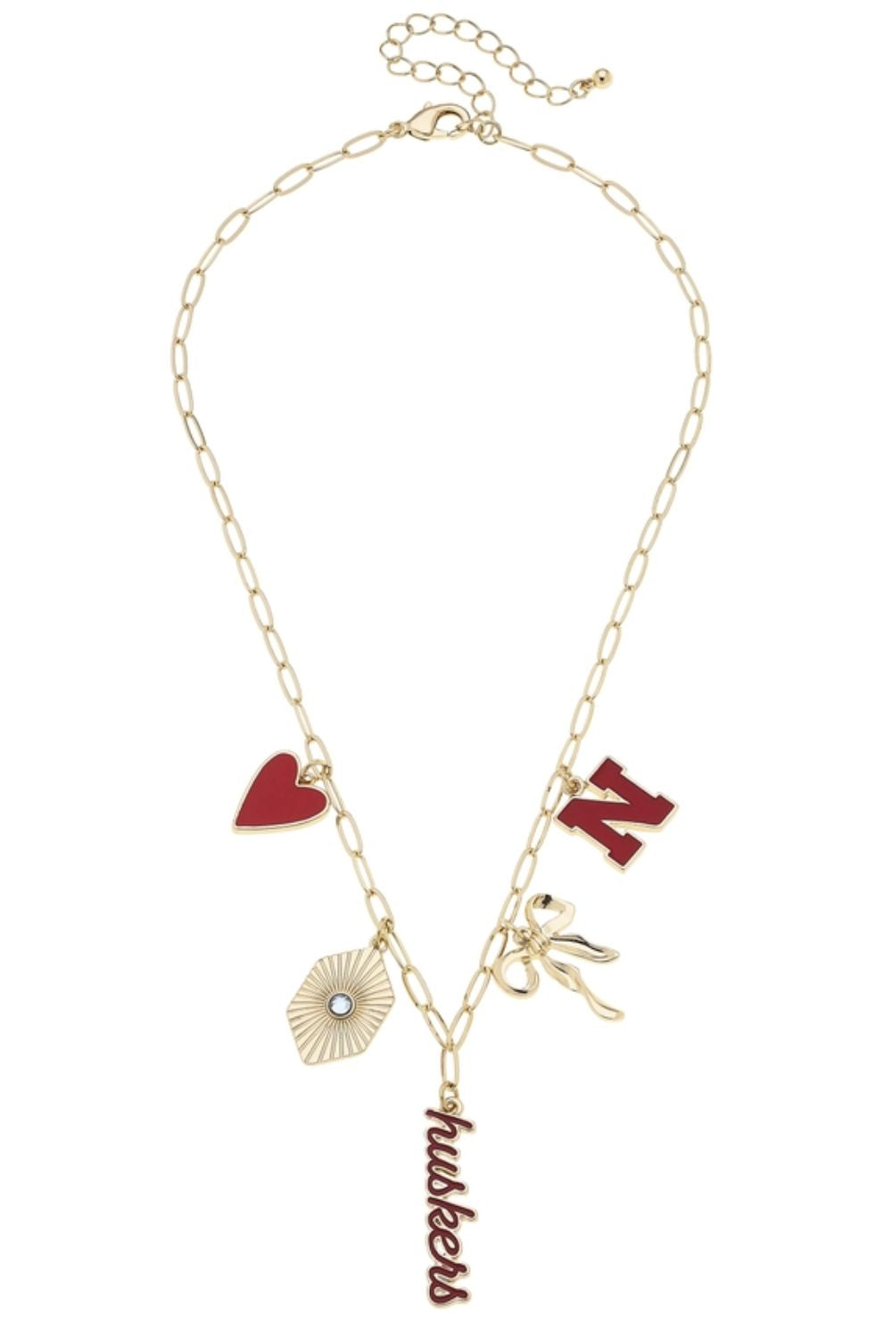 PREORDER | Nebraska Huskers Paper Clip Charm Collector Necklace