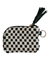 Paris Card Wallet | Black & White Checkered