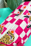 The Molly | Pink Checkered Jaguar Print