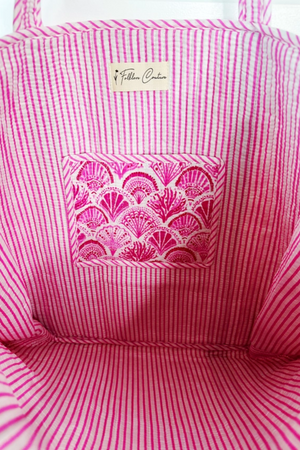 The Audrey | Pink Seashells Tote Bag