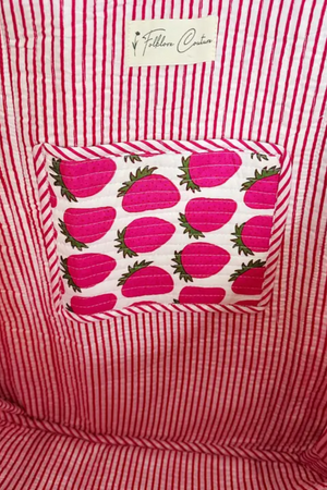 The Audrey | Pink Strawberry Tote Bag