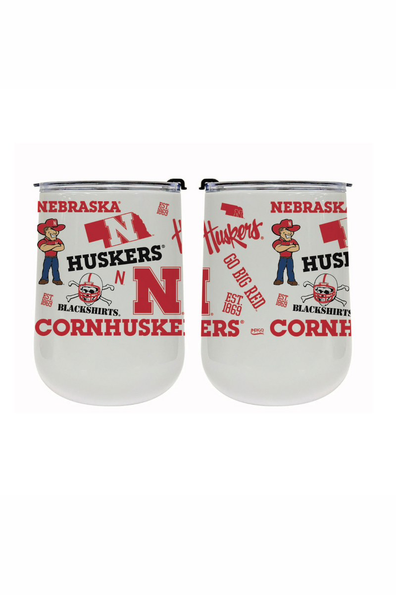 Nebraska Cornhuskers Medley 18oz Football Tumbler