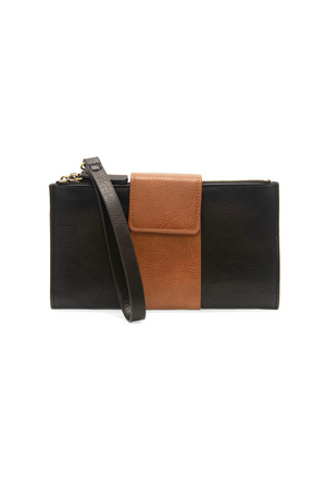Camryn Colorblock Wallet Crossbody Black/Chicory
