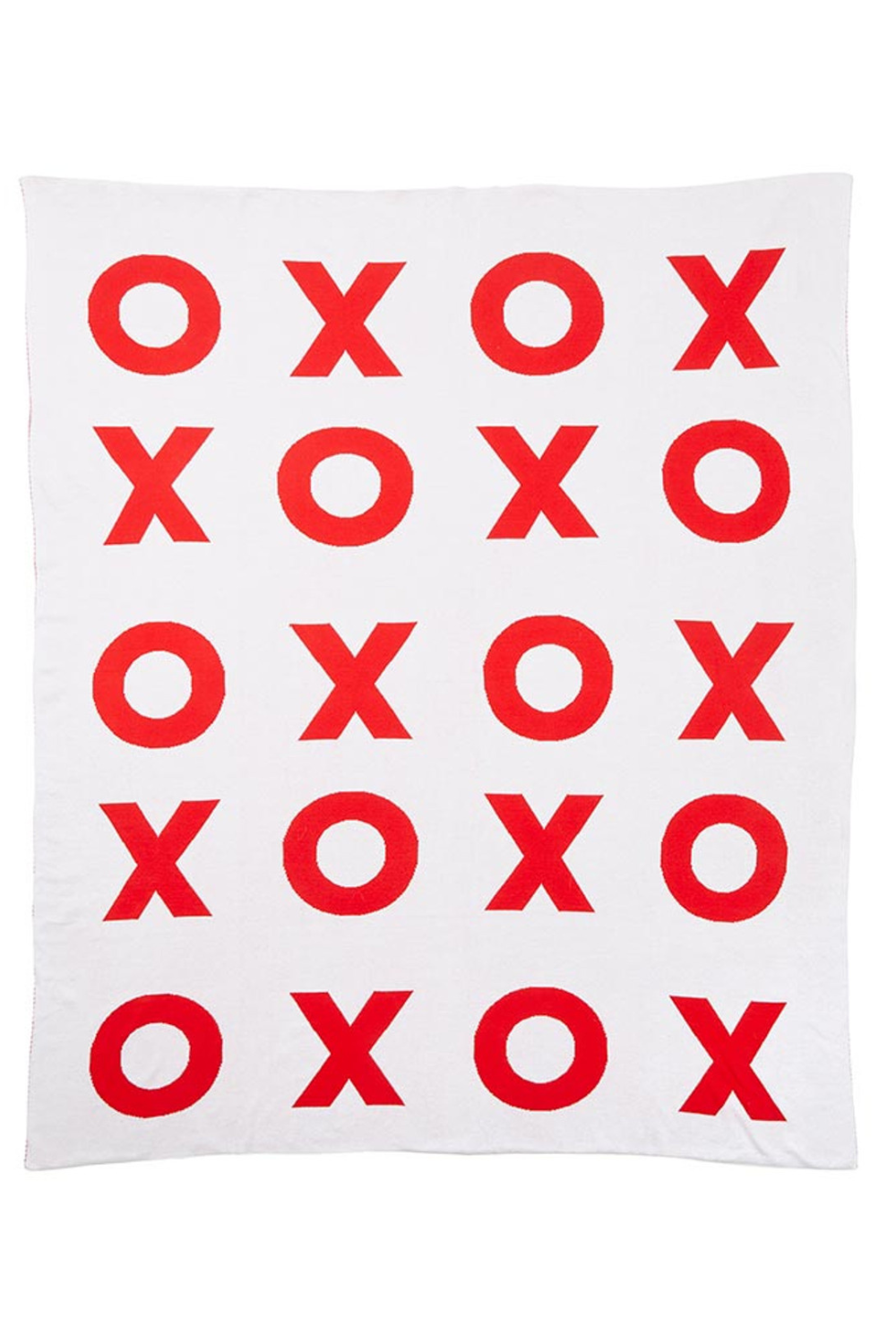 XO Red & White Luxe Throw
