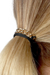 Bracelet Hair Ties - Black with Gold