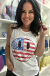 USA Smiley Muscle Tank