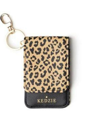 Leopard Print Forever Kedzie Essentials Only ID Holder Keychain