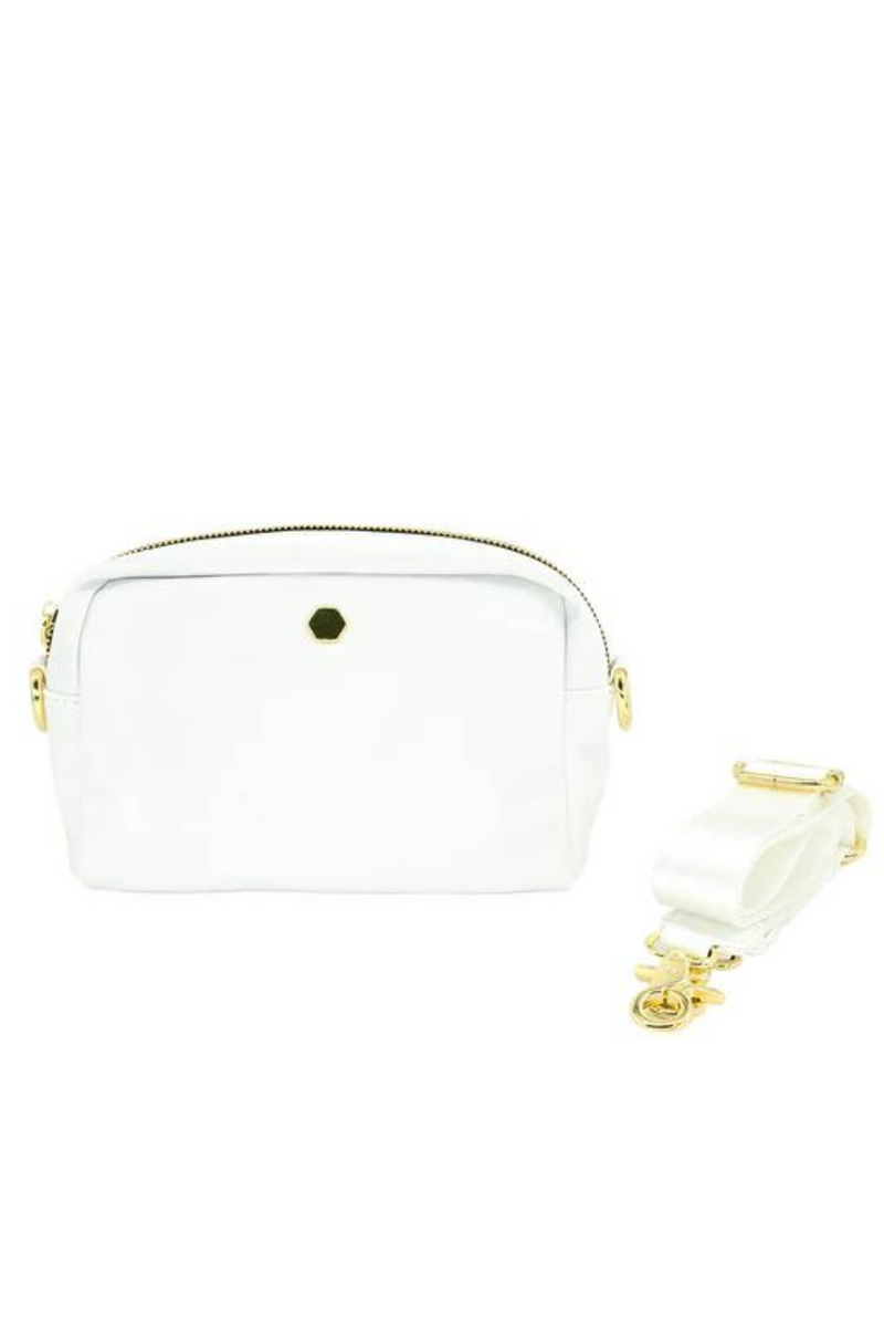 White Nylon Crossbody Bag