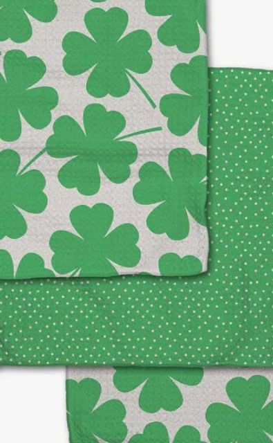 Irish Luck Geometry Dishcloth Pack of 3
