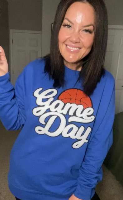 Blue Basketball Game Day Sweatshirt