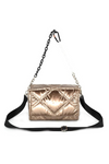 Bronze Puffer Bag with Chain Strap