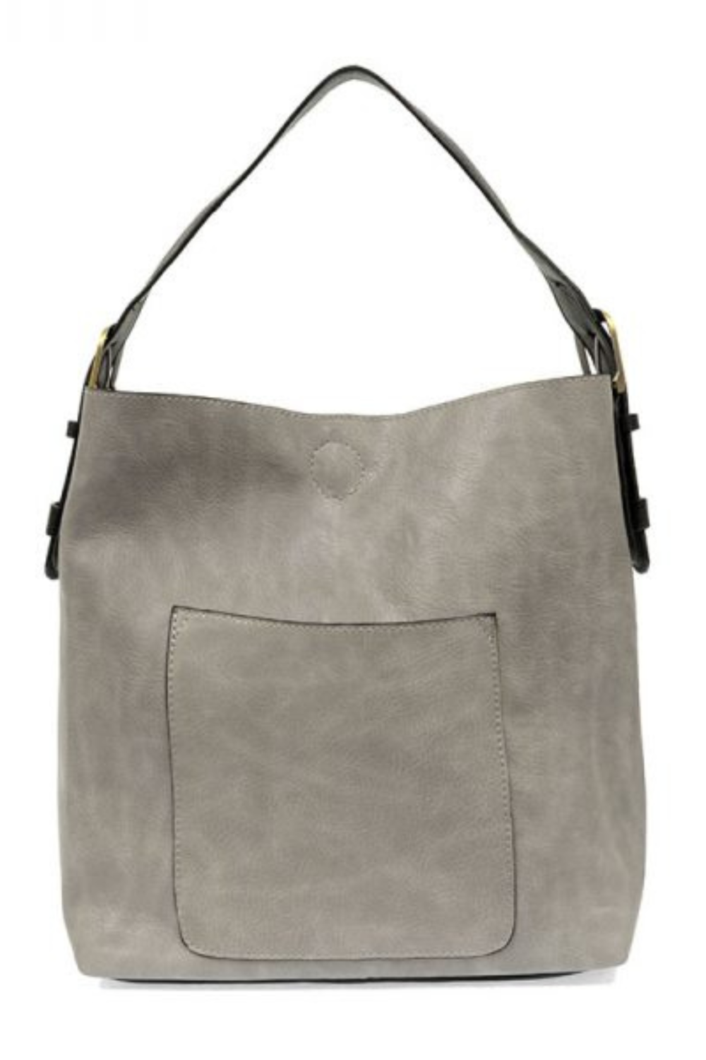 Grey Hobo with Black Handle