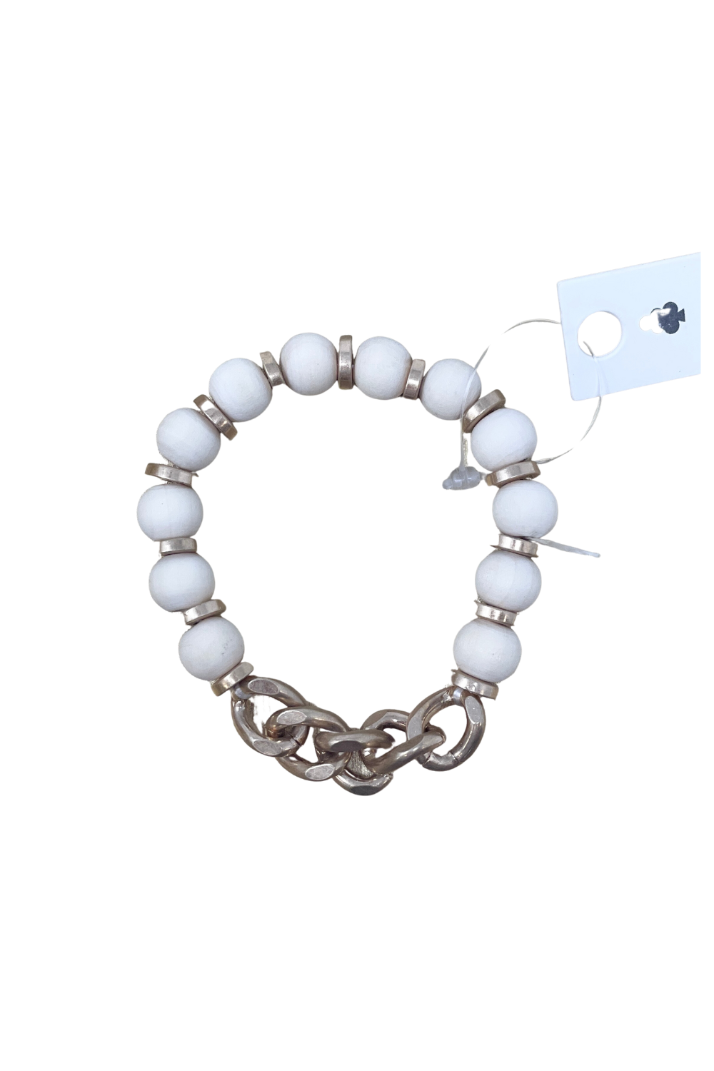 Cream and Gold Beaded Bracelet