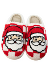 Checkered Santa Slippers