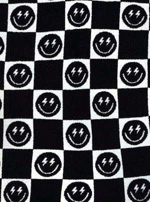 Black & White Smile Bolt Blanket