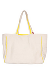 Softball Oversized Happy Face Canvas Tote Bag | PREORDER