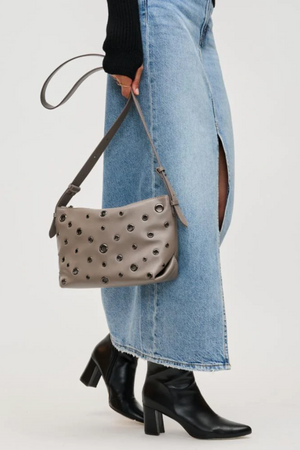 Taran Grommet Crossbody | Grey