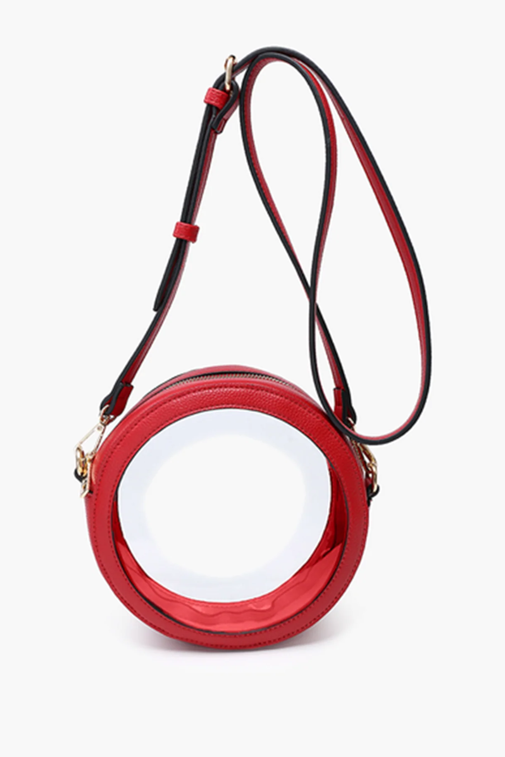 Lilibet Clear Circle Crossbody Red