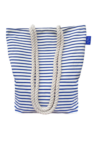 Inis Blue Striped Beach Bag