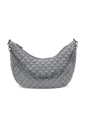 Quilted Nylon Hobo Bag