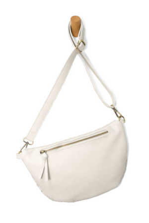 White Nova Faux Cane Sling/Belt Bag
