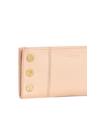 Hammitt 110 North Wallet | Champagne Pink Pebble/Brushed Gold Hammered