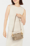 Hammitt Daniel Crossbody Clutch SML | Pewter/Brushed Gold Red Zip