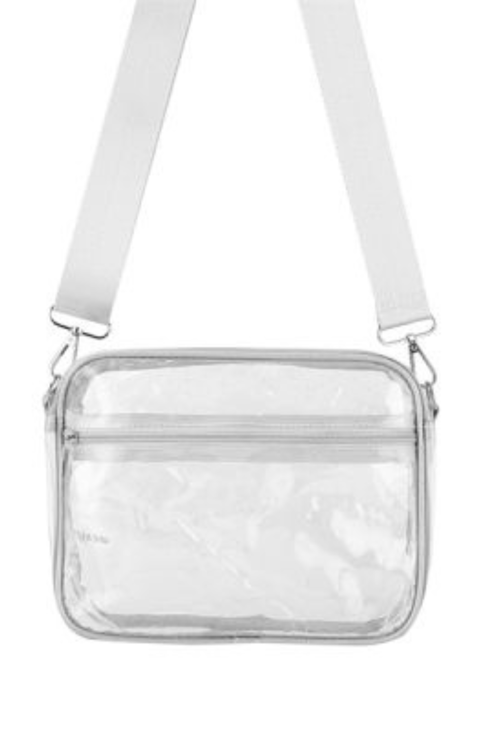 Large Clear Crossbody with Front Zip