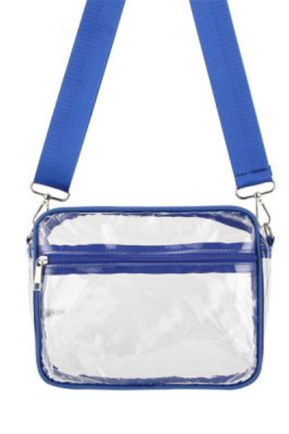 Large Clear Crossbody with Front Zip