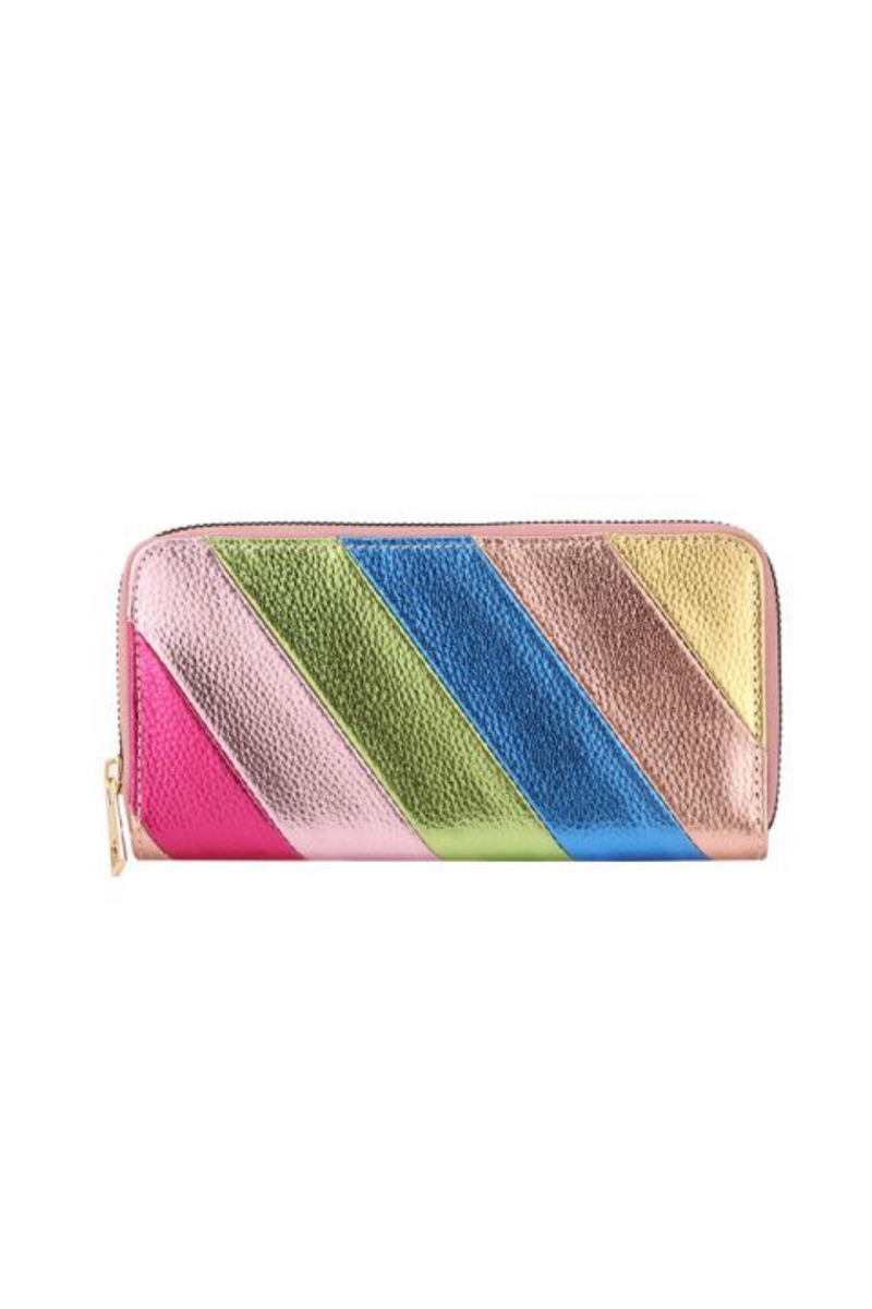 Multi Color Full Zip Wallet