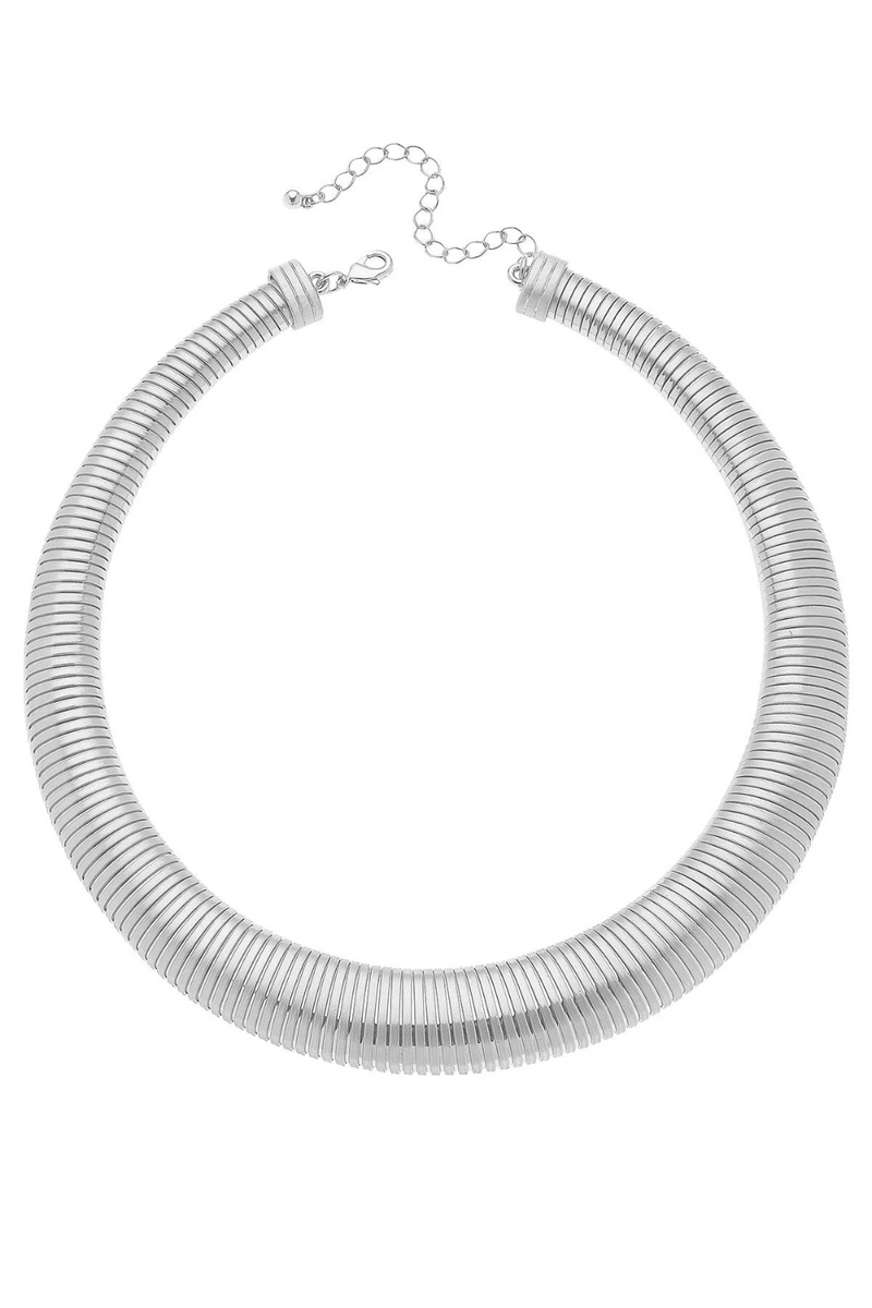 Silver Ramona Watchband Collar Necklace