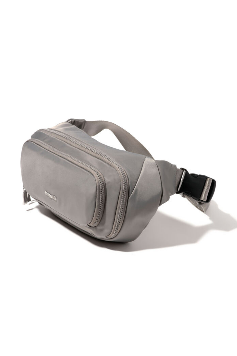 Baggallini On The Go Large Belt Bag Waist Pack | Steel Grey Twill