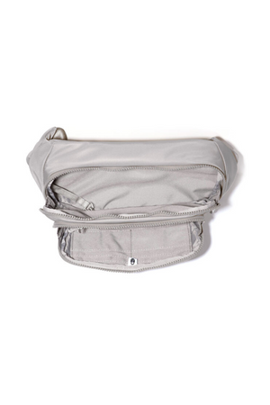 Baggallini On The Go Large Belt Bag Waist Pack | Steel Grey Twill