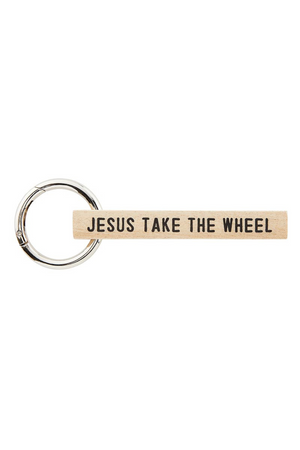 Jesus Take The Wheel Keychain