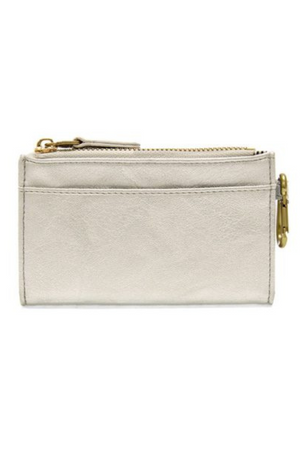 Silver Bobbie Bifold Wallet With Carabiner
