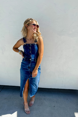 Frankie Denim Overall Dress