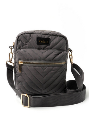 Kedzie Cloud 9 Gray Quilted Crossbody