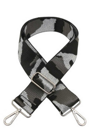 Adjustable Guitar Strap In Camo-Grey by Jen & Co.