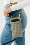 Woven Double Duty Phone Bag | Gray