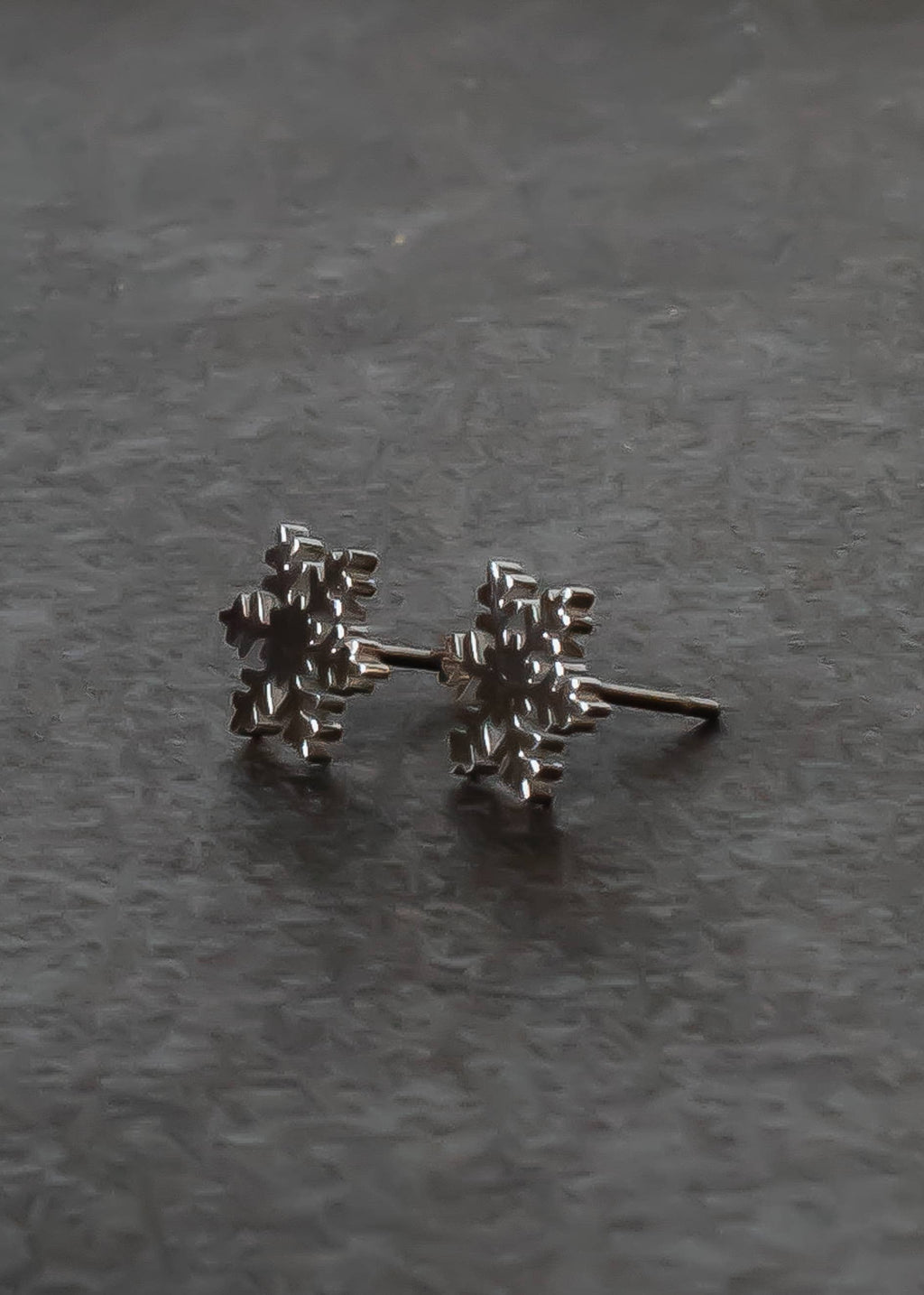 Silver Snowflake Stud Earrings