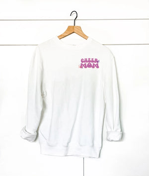 In My Cheer Mom Era Back Print Fleece Sweatshirt -PREORDER
