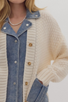 Cozy Vibes Button-Up Cardigan | Cream