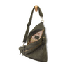 Taupe Double Zip Convertible Sling/Backpack