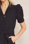 Corduroy Jumpsuit - Black