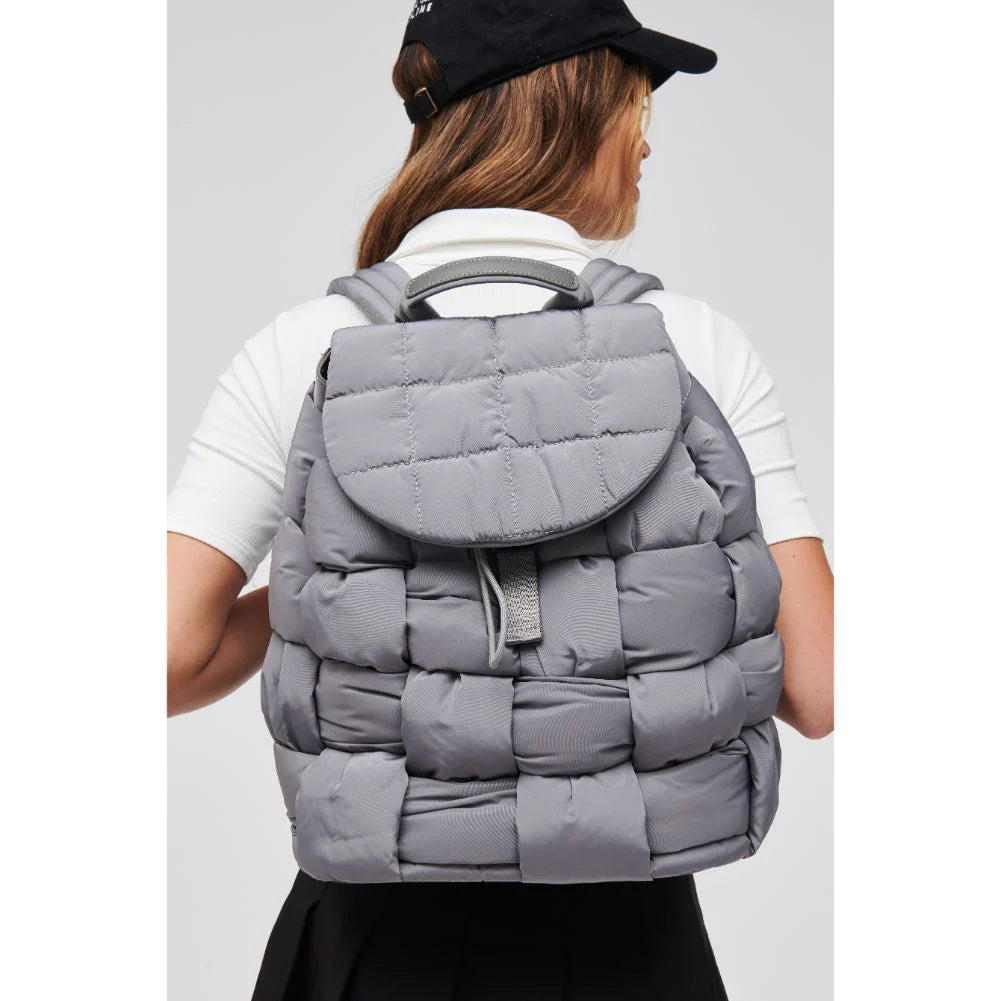 Grey Puffer Backpack