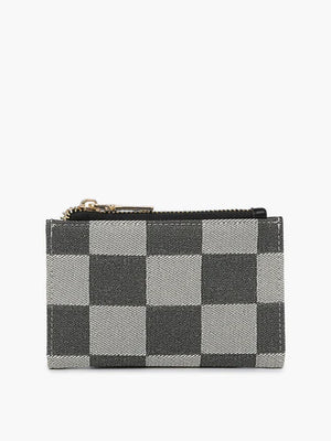 Zara Checkered Wallet Black/Grey