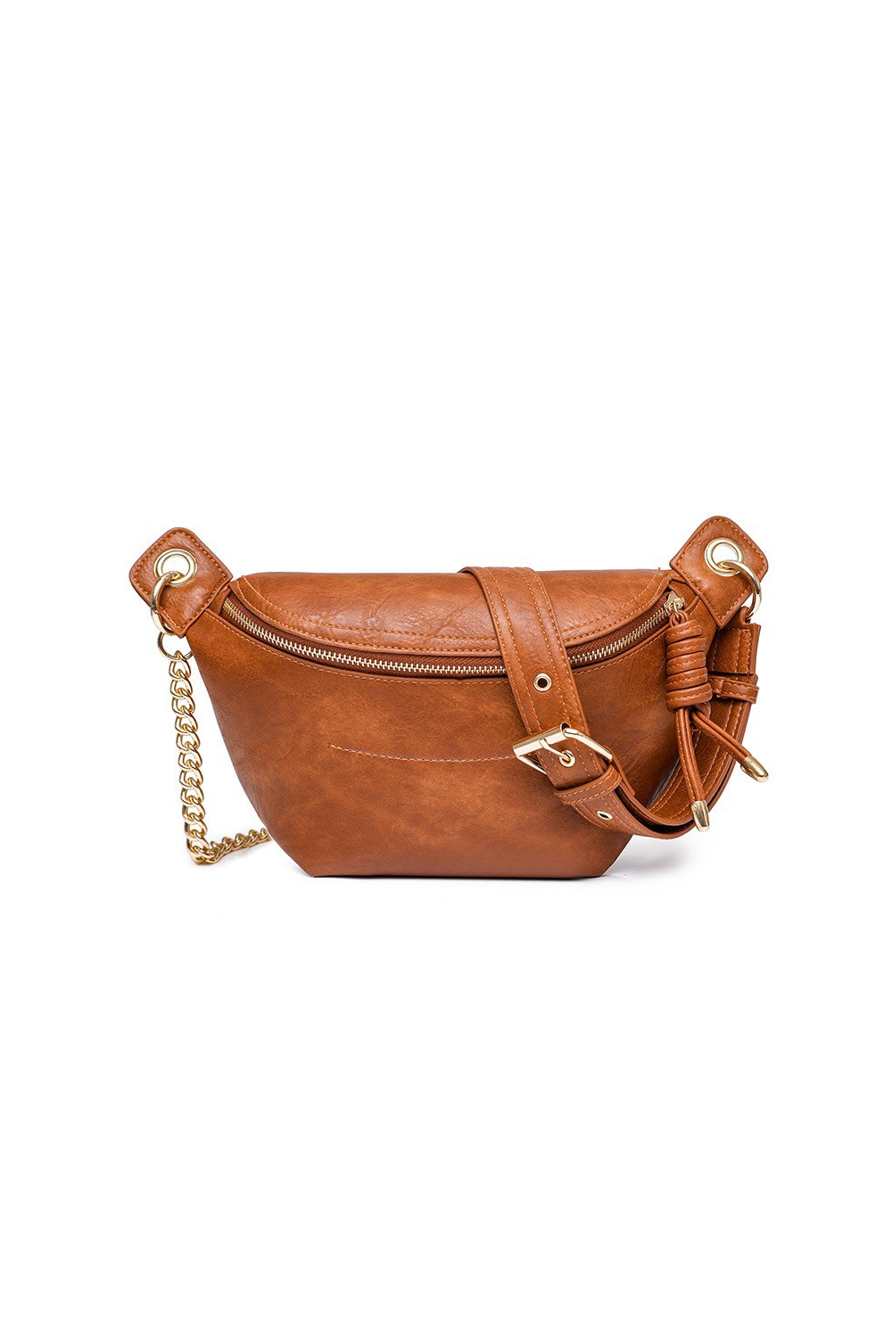 Luxe Convertible Sling Belt Bum Bag in Cognac
